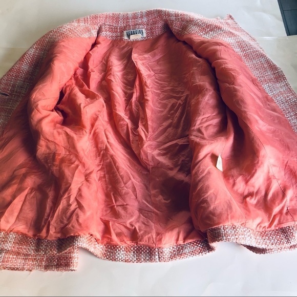 Vintage GEORGIOU Studio Three Button Closure Tweed Wool Blend Notched Lapel Sz 8 - Picture 12 of 16